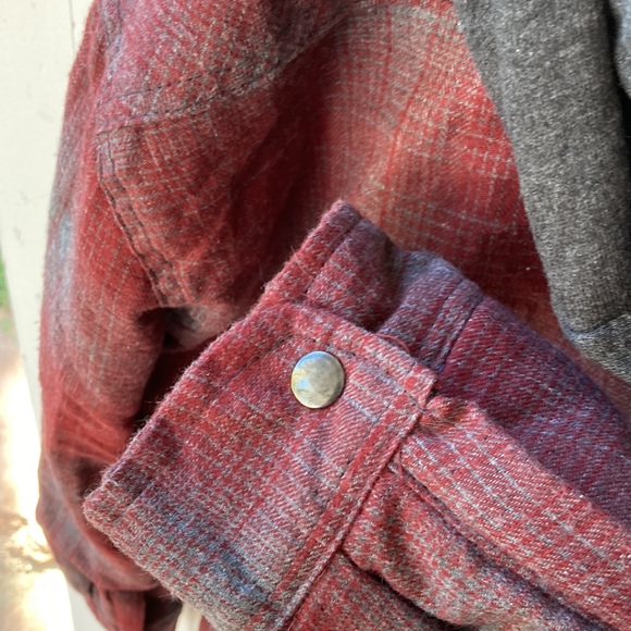 berkley jensen fleece hooded flannel shirt